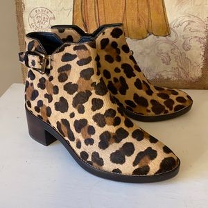 New - Cole Hann leopard booties